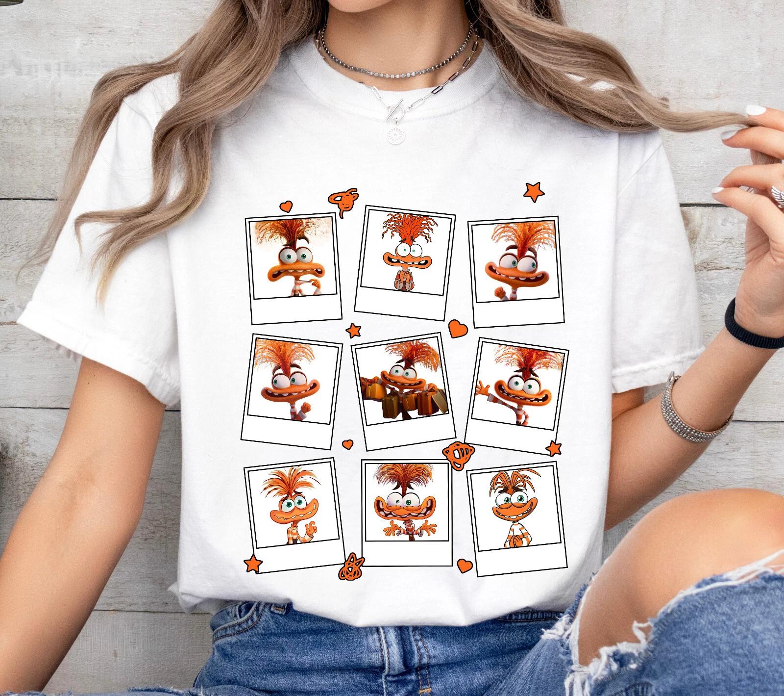 Disney and Pixars Inside Out 2 Anxiety Emotions Unisexs and Womens TShirts Highquality cotton streetwear vintage t shirt S