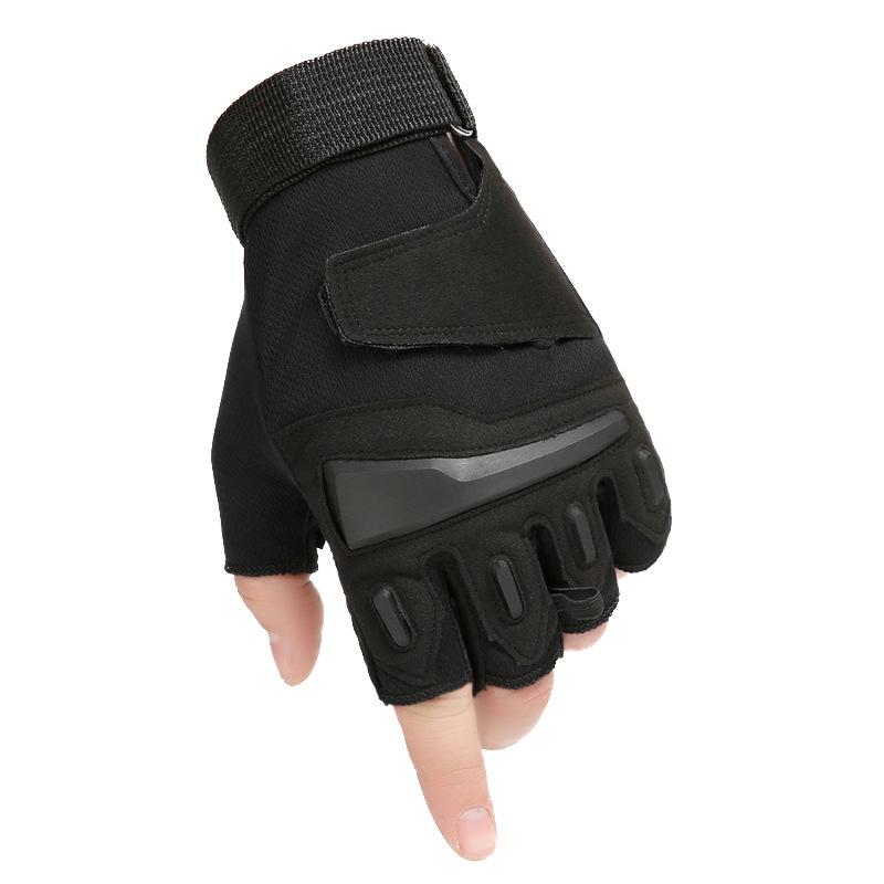 Children's roller skating riding half-finger gloves non-slip outdoor balance mountain bike riding gloves