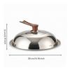 Domed Pot Lid with Viewing Section Transparent Stainless Steel Glass Window