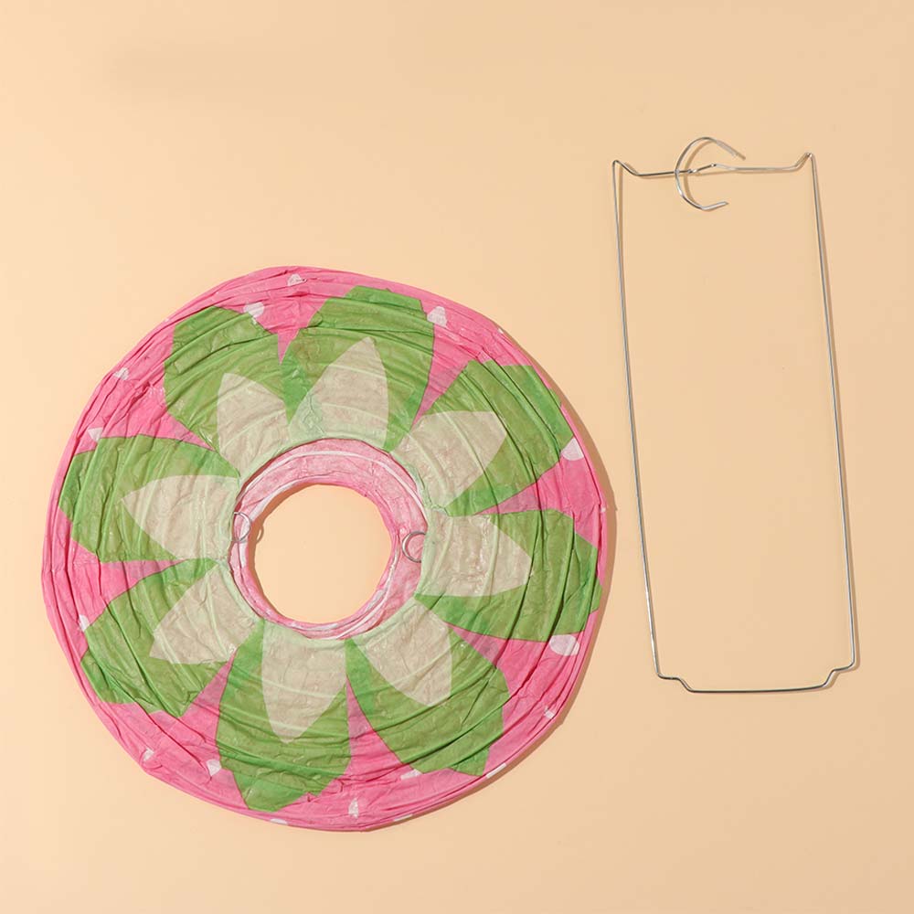 3D Pink Strawberry Lantern Handheld Fruit Theme Paper Lantern Sweet Cute Ornament Hanging Lantern Ball Children's Holidays