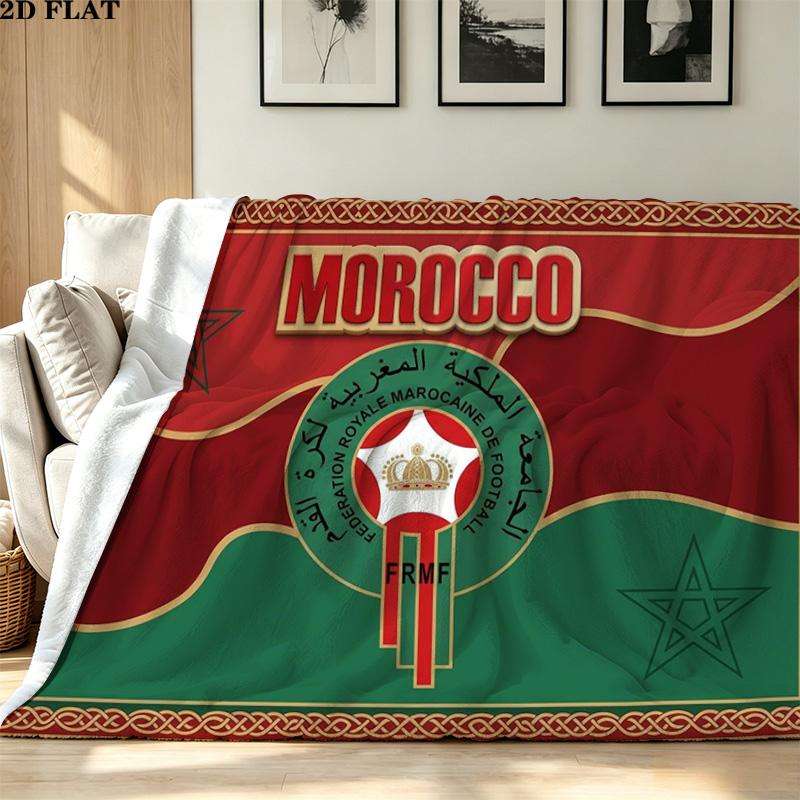 Morocco National Football Team Logo Wall Tapestry Aesthetic Wall Hanging Printed Fabric Blanket Decorative Tapestries for Bedroom Living Room Home Dec