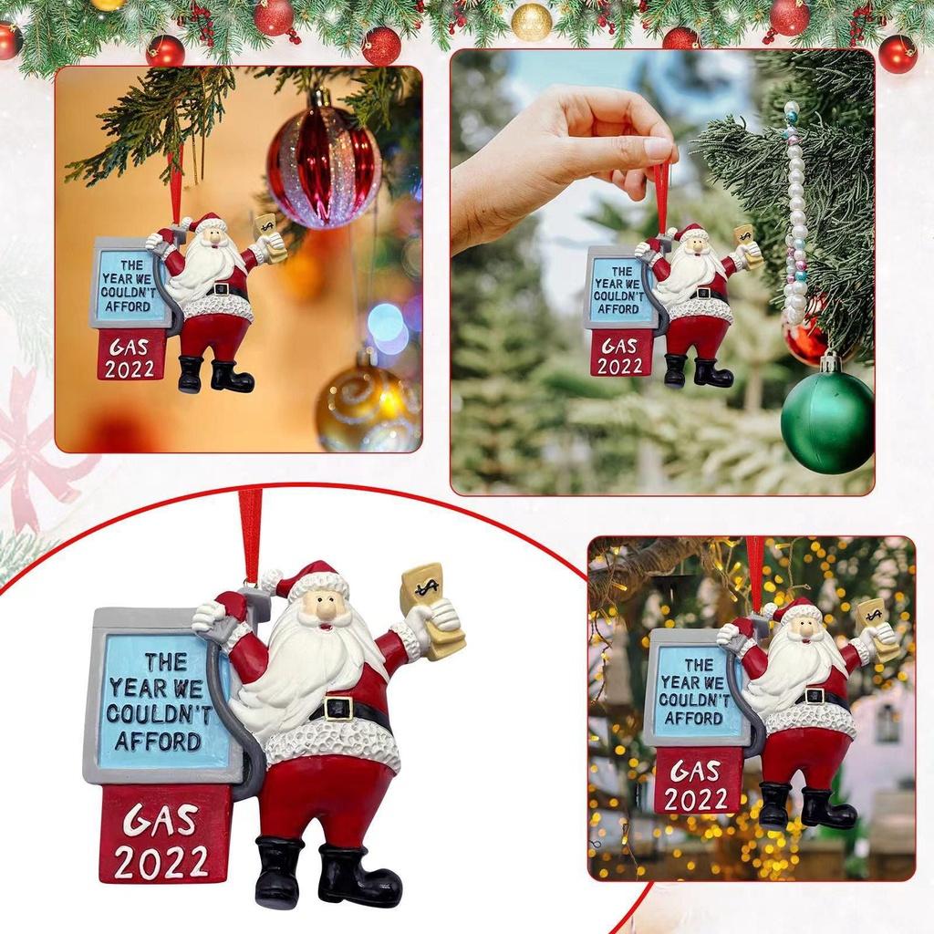 2022 Santa Claus Gas Oil Christmas Tree Ornament Pendant Decoration