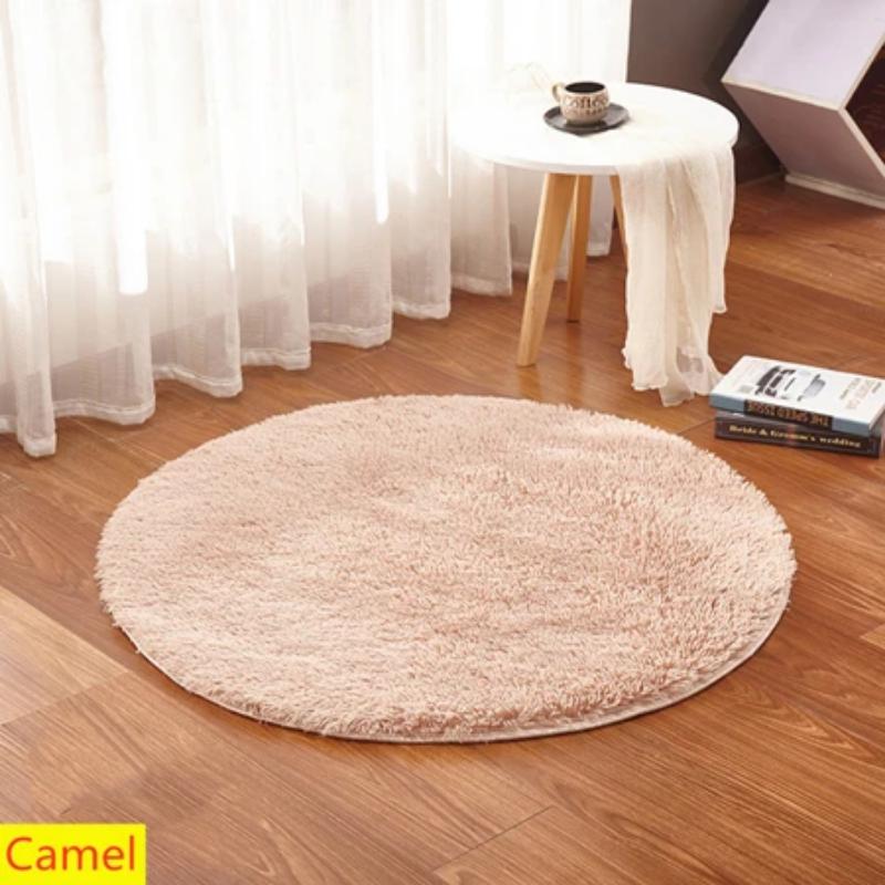 Fluffy Round Rug Carpets for Living Room Decor Faux Fur Rugs Kids Room Long Plush Rugs for Bedroom Shaggy Area Rug Modern Rugs