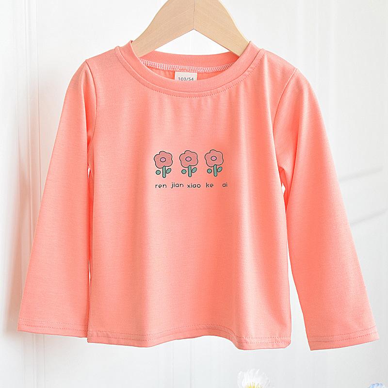 Cute Sweet Kids Girls Long Sleeve Casual Basic T Shirt Daily Top