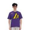 Nike X NBA Los Angeles Lakers 2024/25 City Edition Player Logo Comfortable Pullover Short Sleeve T-Shirt Men T-Shirt Purple HJ2575-504