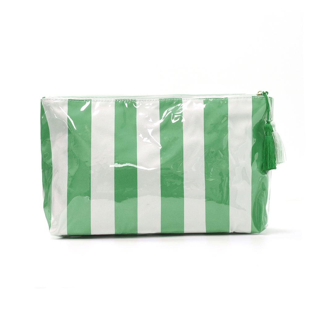 Cross-border Striped Cosmetic Bag High-value Large-capacity Cosmetic Storage Bag Contrasting Color Travel Portable Cosmetic Bag