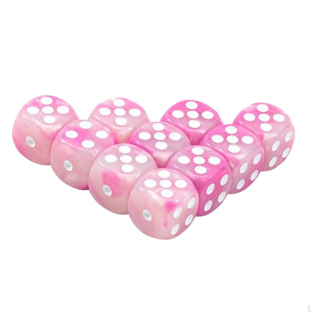 10 Pieces Polyhedral Dices Role Playing Dice Multi Side Acrylic Set Table Game Entertainment