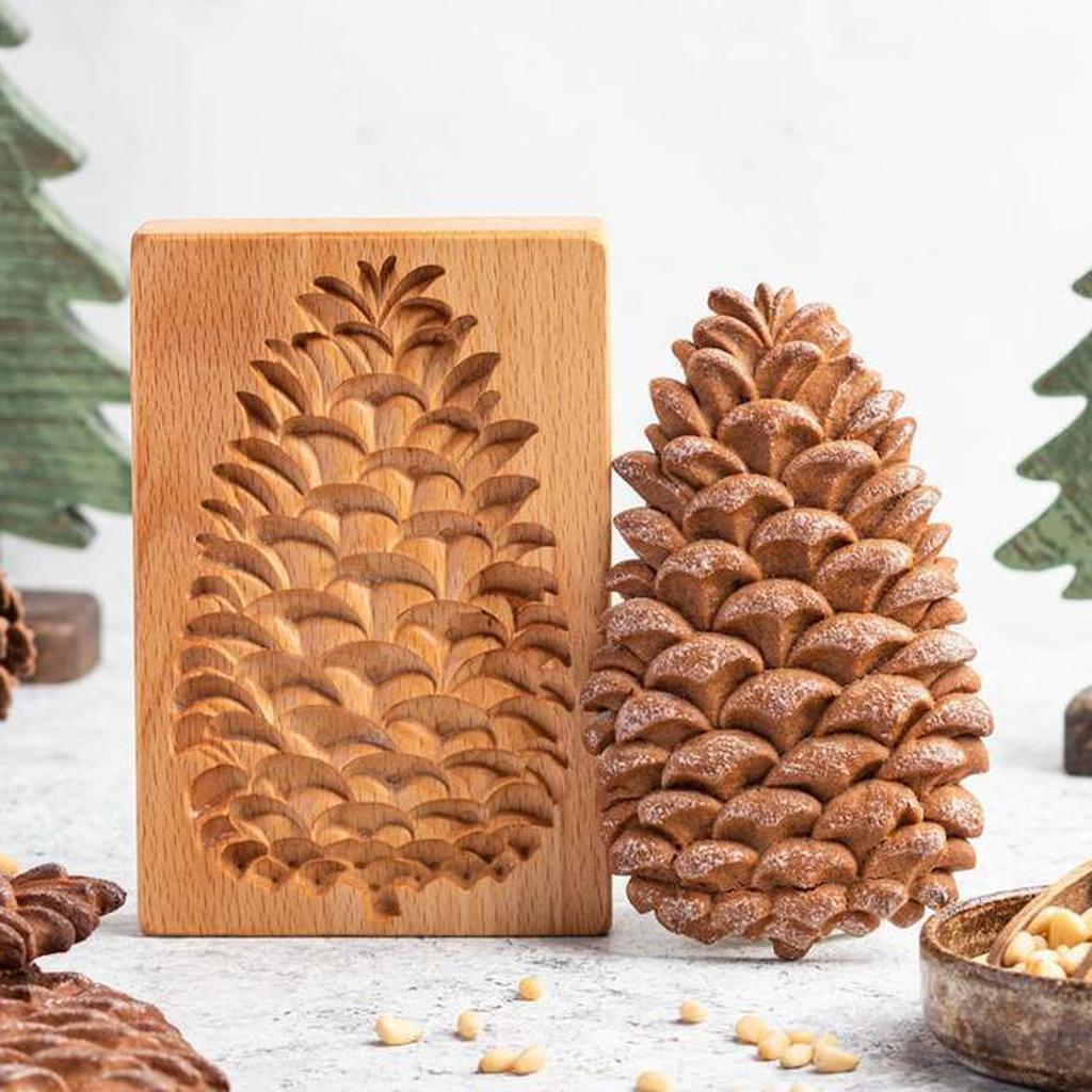 Holz Ausstechform Haushalt Kuchenform Presse Weihnachten 3D Keks Prägeformen Bäckerei Gadget Küchenzubehör
