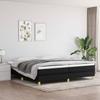 Box Spring Bed with Mattress Black 200 x 200 cm Fabric