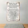 Vintage Metal Poster Motivational Quote Wall Decor for Home Cafe