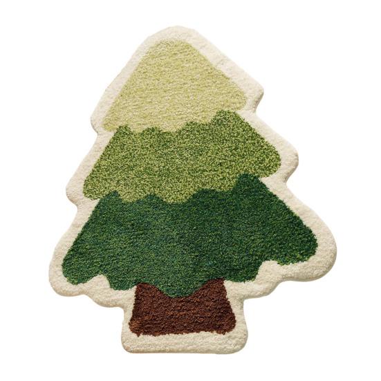 Christmas Floor Mat Xmas Tree Snowman Non-Slip Bathroom Rug Absorbent Washable