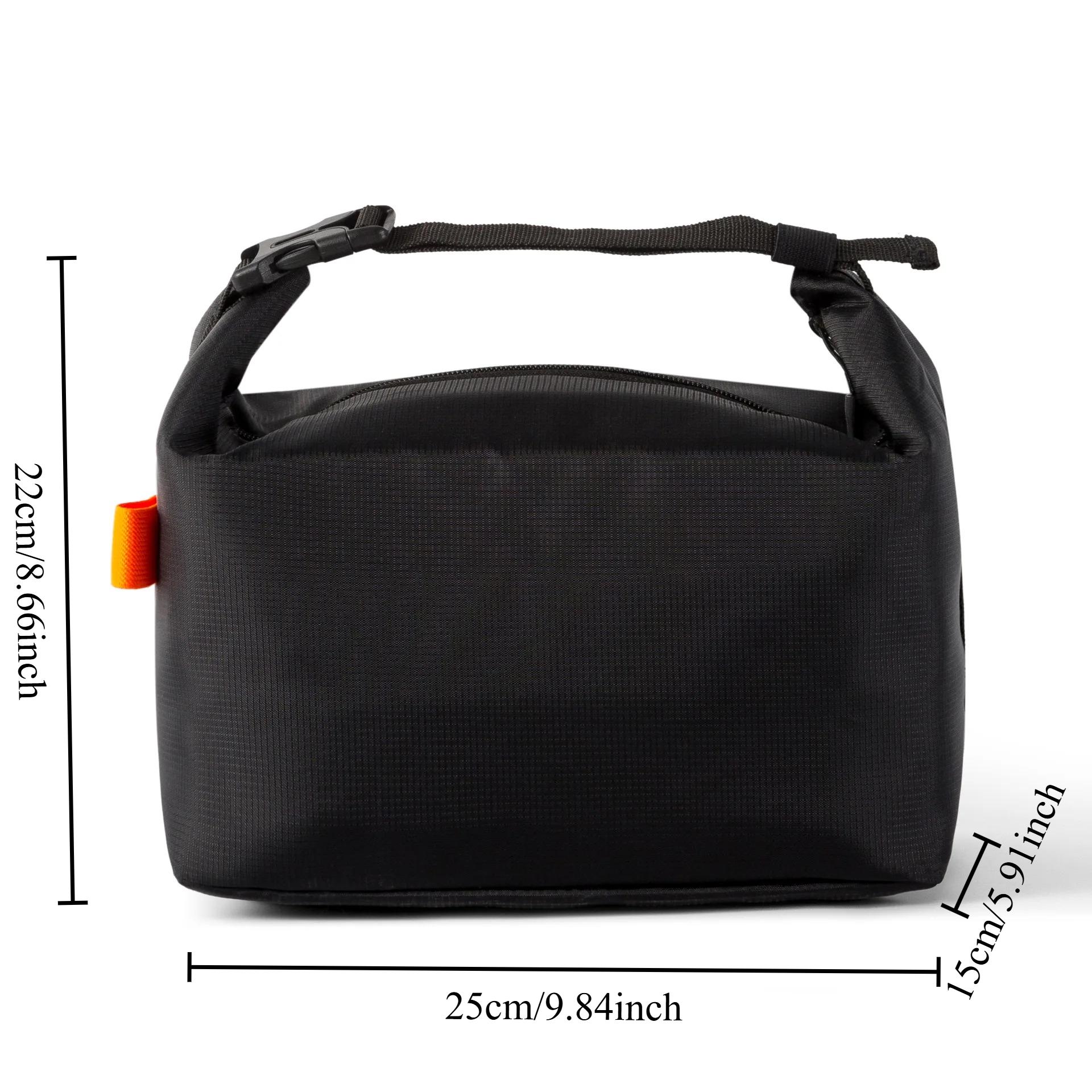 

1pcs Handheld Lunch Box Bag Portable Insulated Lunch Box Bag Thickened Aluminum Foil Waterproof Insulation чёрный