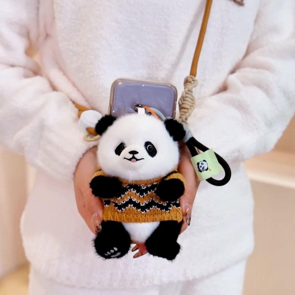 Soft Pillow Plush Panda Pendant Chinese Style Stuffed Animal Toys Panda Plush Toy  Xmas Present