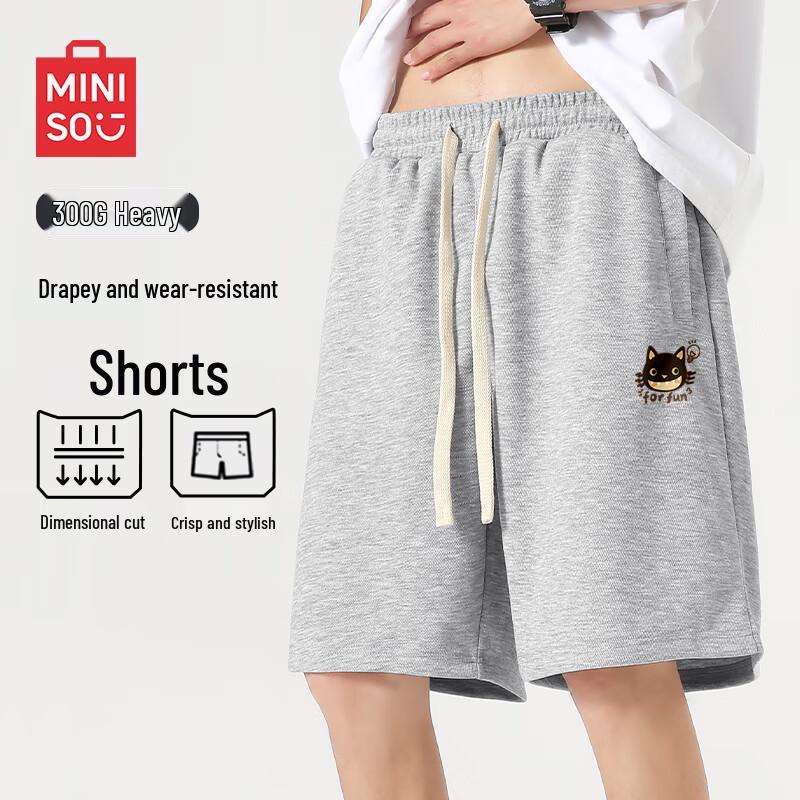 MINISO Men s Summer Straight-Leg Casual Shorts 4XL