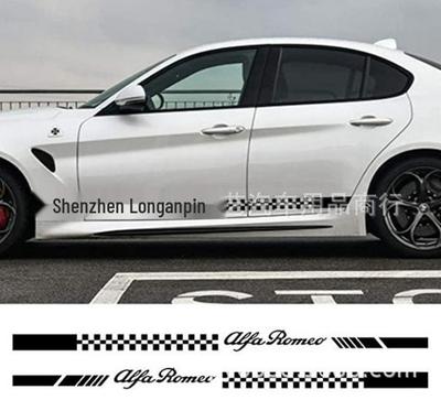 X-322: Autocollants latéraux et autocollants rayures compatibles pour voitures Alfa Romeo