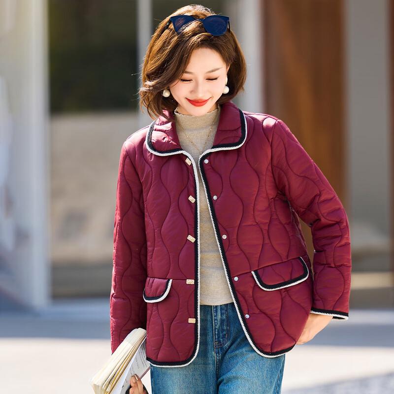 

QianLian Women s Winter Lapel Cotton Coat 5XL