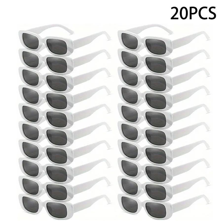 20 STÜCKE Vintage Schwarze Quadratische Sonnenbrille Frau Luxusmarke Kleine Rechteckige Sonnenbrille Weiblich