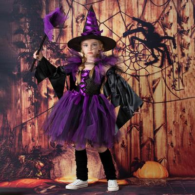 Halloween Kinderkostüm Hexe Cosplay Festival Show Kleid Mädchen Hexen Verkleidungsset