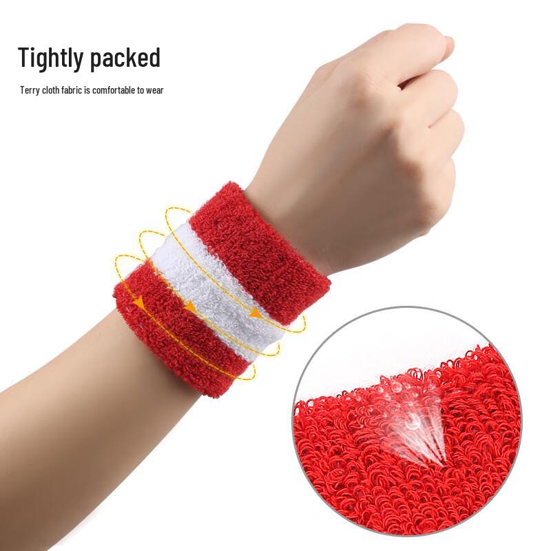 Rainbow Striped Athletic Terry Wristbands