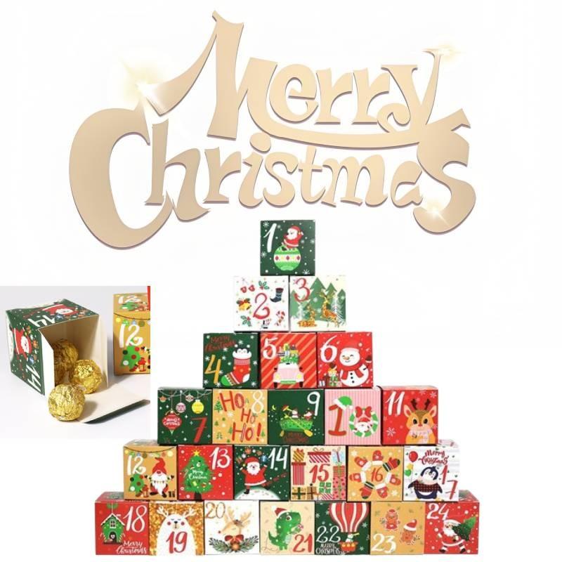 Days Countdown 24 Christmas Advent Calendar Make Fill Your Own Boxes Supplies