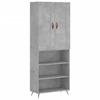 Highboard Concrete Grey 69.5 x 34 x 180 cm Engineered Wood