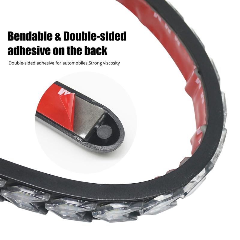 LED Flexible DRL Daytime Running Lights Turn Signal White/Amber Switchback Dynamic Streamer Knight Rider Strip Light Headlight