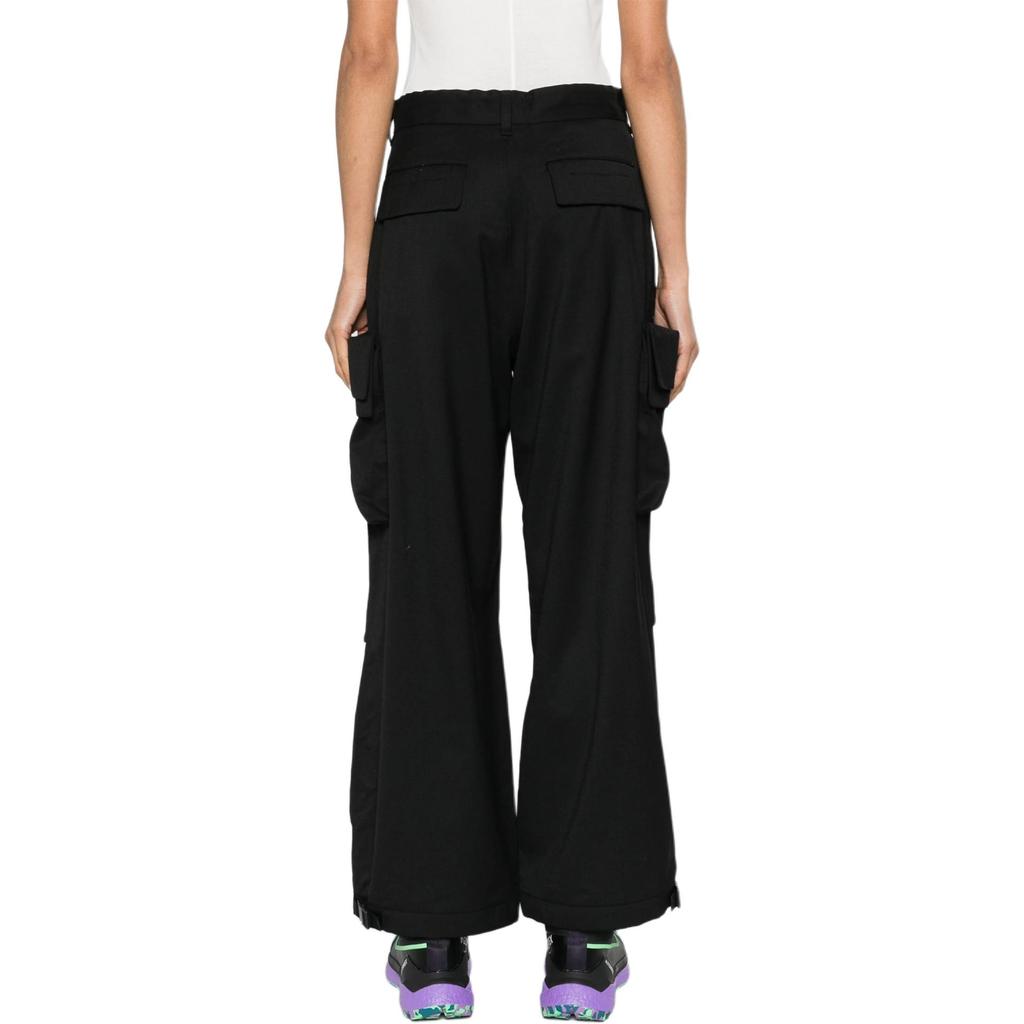Y-3 Elastic High-Waisted Loose Cargo Pants Women Pants Black IN4373