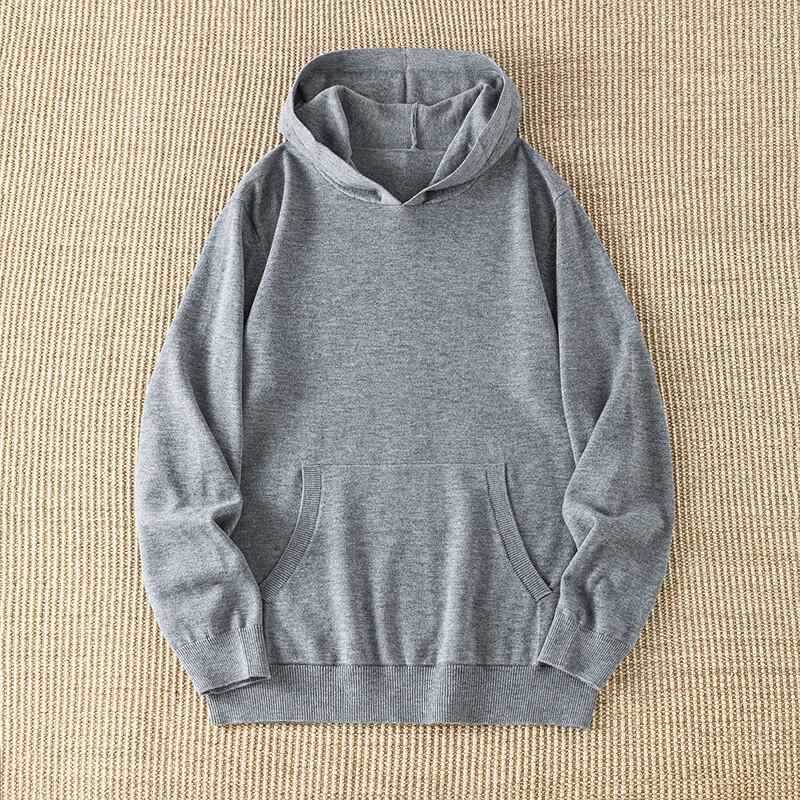 

FAPAI Men s Lambswool Blend Hooded Casual Knit Sweater XL