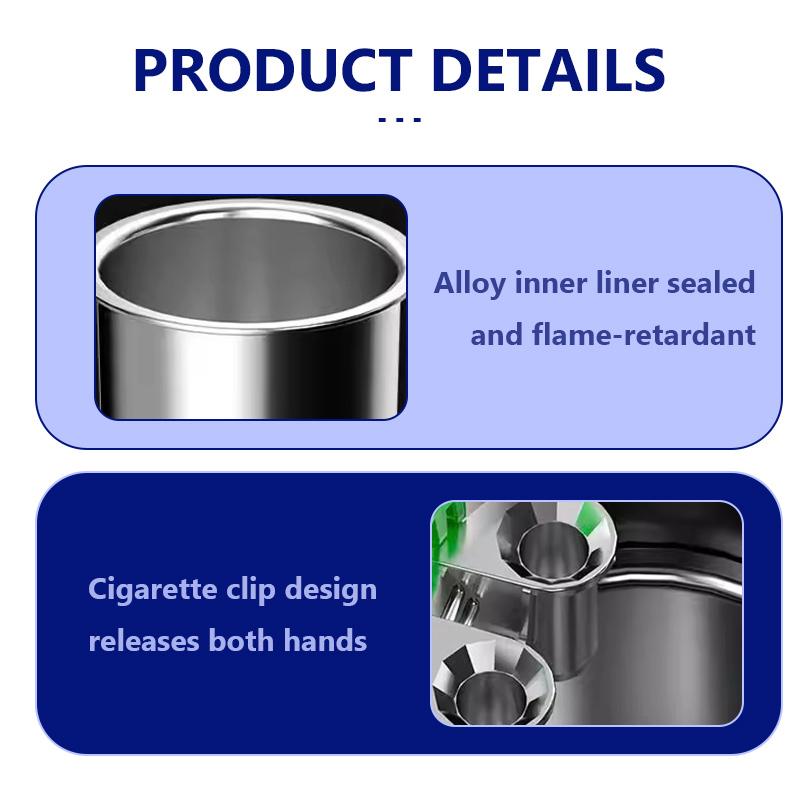 AAFO1 Car Emblem LED Ashtray Portable Smoke Ashes Holder Auto Interior Accessories For Skoda Kodiaq Fabia Kamiq Karoq Octavia 2 3