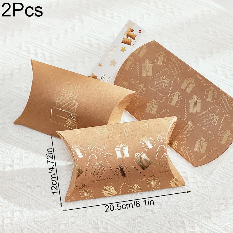 2PC/3PC/4PC Christmas Gift Box Set New Year Bronzing Pillow Box Graduation Ceremony Paper Christmas