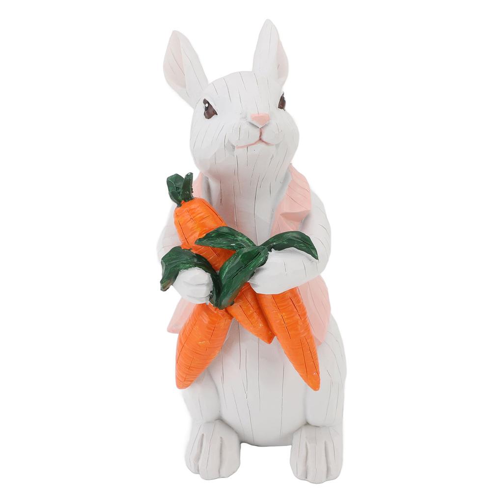 Figurine Iepuraș Drăguțe Vintage Rășină Statuetă Iepuraș de Paște pentru Ornament de Casă Decorațiune de Sărbători Ținând
