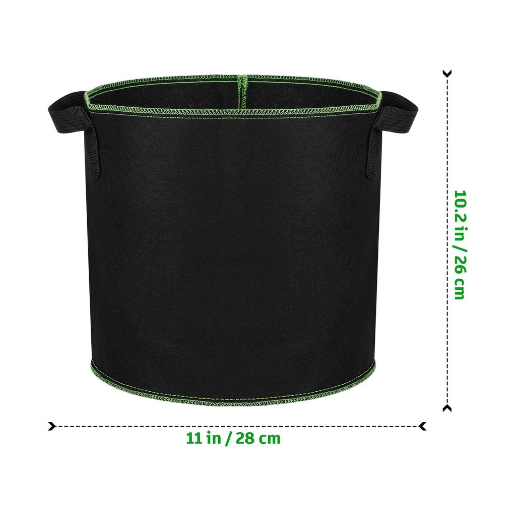 5 Pcs Plant Grow Bags Non-Woven Fabric Durable Drainage Aeration Pouch For Vegetable Flower Garden Nursery Growing Kits