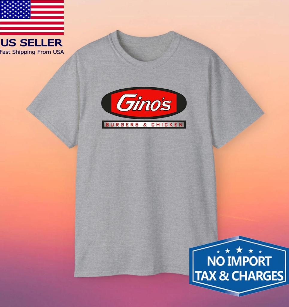Gino's Hamburgers Men's Grey Size S-5XL