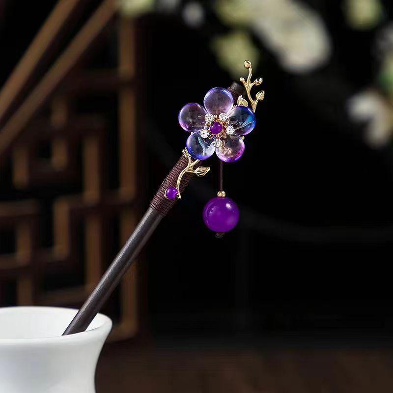 Ebenholz Quaste Buyao Haarnadel: Damen Hanfu Haaraccessoire im antiken Stil.