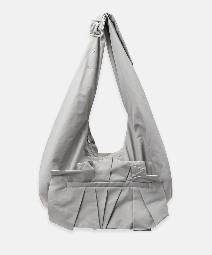 Nache Folded Pouch Shoulder Bag (Unisex) Light Gray