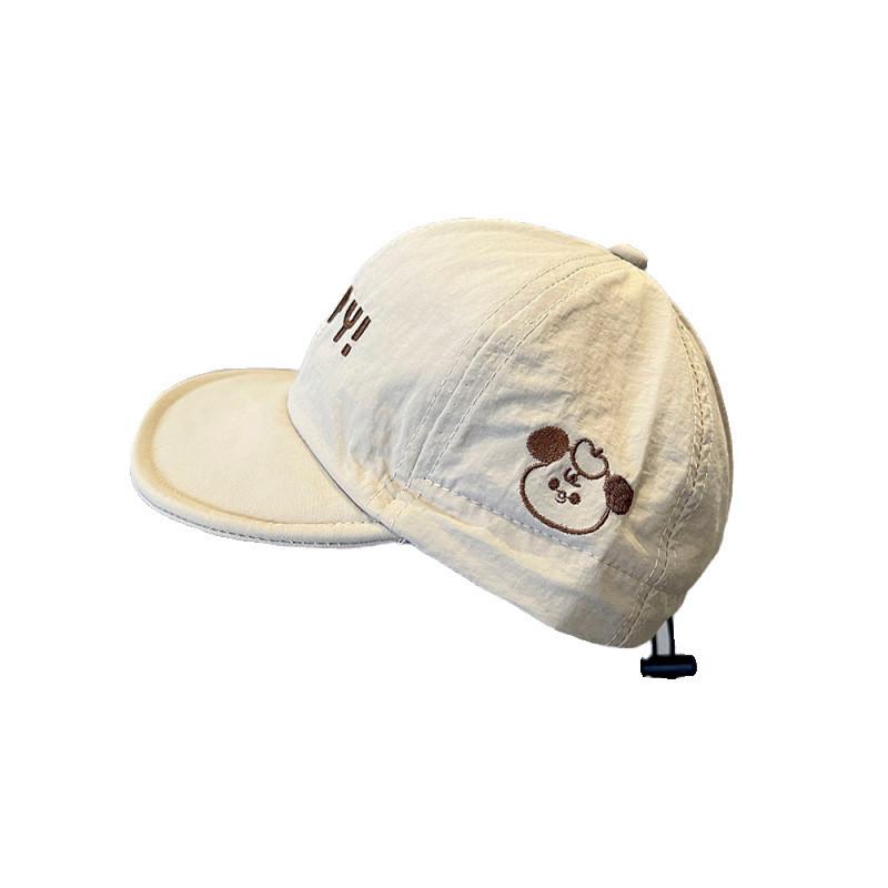 Childrens Summer Sun Protection Cap With Embroidery For Outdoor Play And Sunshade