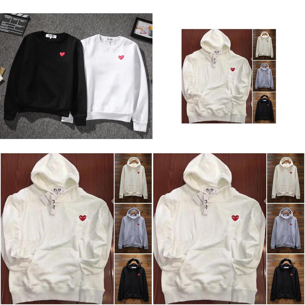 Womens Comme Mens Des Garcons Play Little Red Heart Cdg Hoodies Tops Pullover Uk