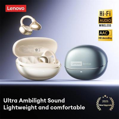 Lenovo RS106 Įsegamos atviro tipo ausinės Bluetooth 6.0, 24 val. grojimo, USB-C greitas įkrovimas, Dolby HiFi bosas, ENC skambučiai, Lašo formos lankas, Patogios sportinės ausinės