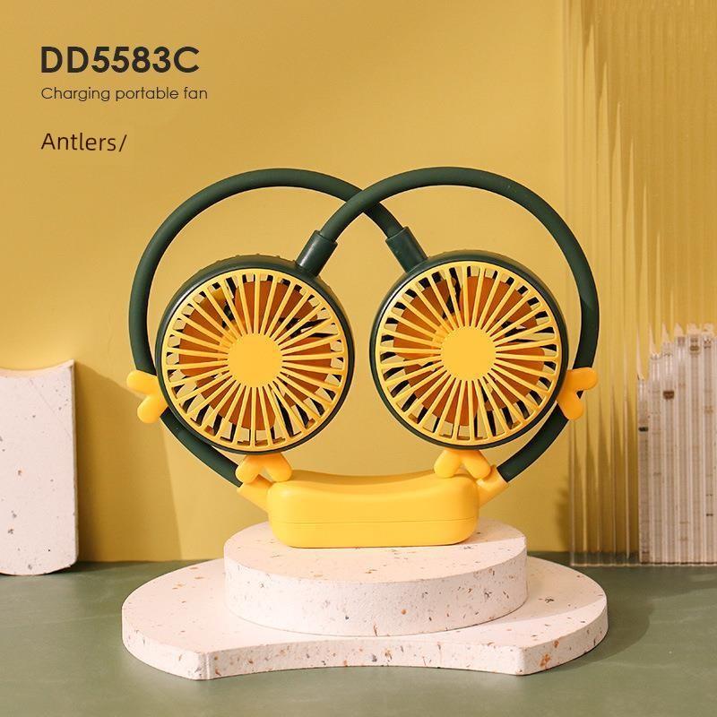 Portable Neck Fan for Lazy People, Convenient USB Charging Model, Small Personal Cooling Device for Men and Women Students, Ultra-Long Battery Life