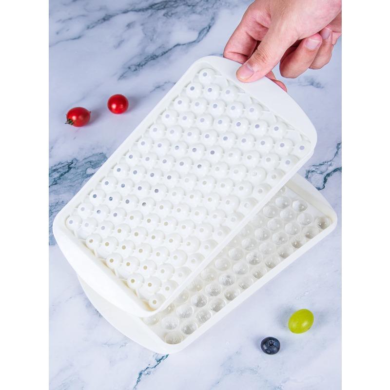 

Мини-форма для кубиков льда, 104 отверстия, круглая форма для ледяных шариков, крошечная, измельченная, для охлаждения бара, коктейля, виски, напитка, кофе, сока, кухонного инструмента