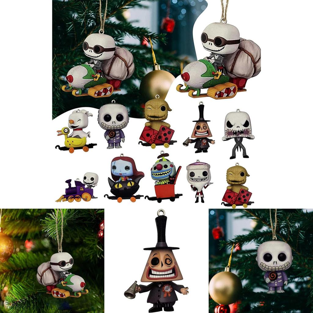 Pingente Único de Árvore de Natal Jack Sally Pesadelo Antes do Natal Decoração de Halloween