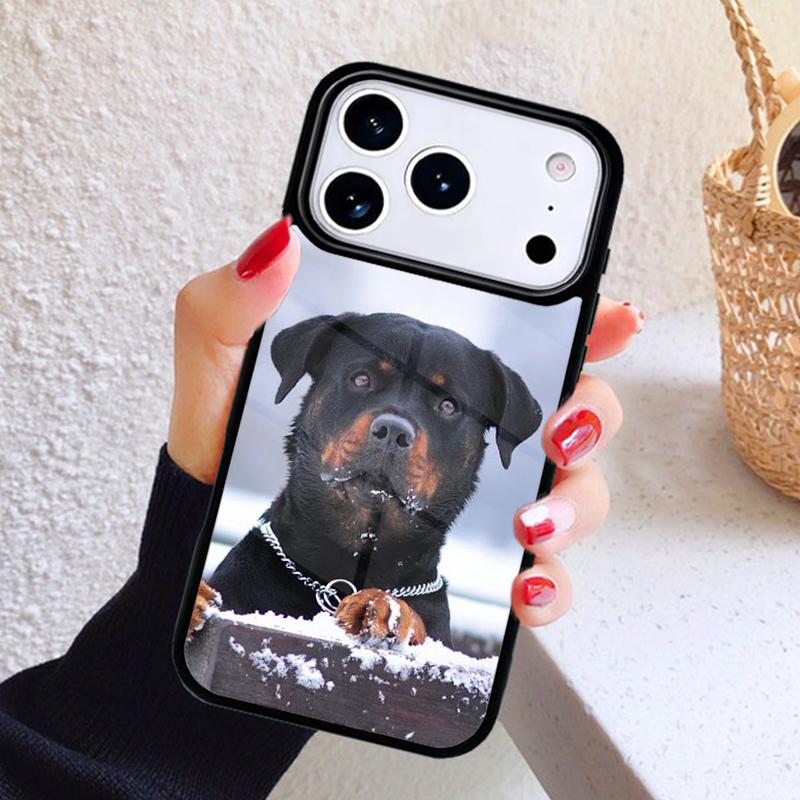 Cute Dog Puppy Rottweiler Phone Case For iPhone 17 Air 16 15 14 13 12 11 Pro Max Plus