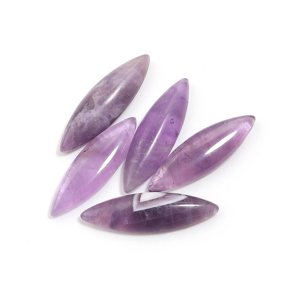 2-5 Stück/Los Natürliche Steinkabochonen Unregelmäßig Oval Quadrat Wassertropfenförmig Amethyst-Kabochon Für DIY Ringe Halsketten Zubehör