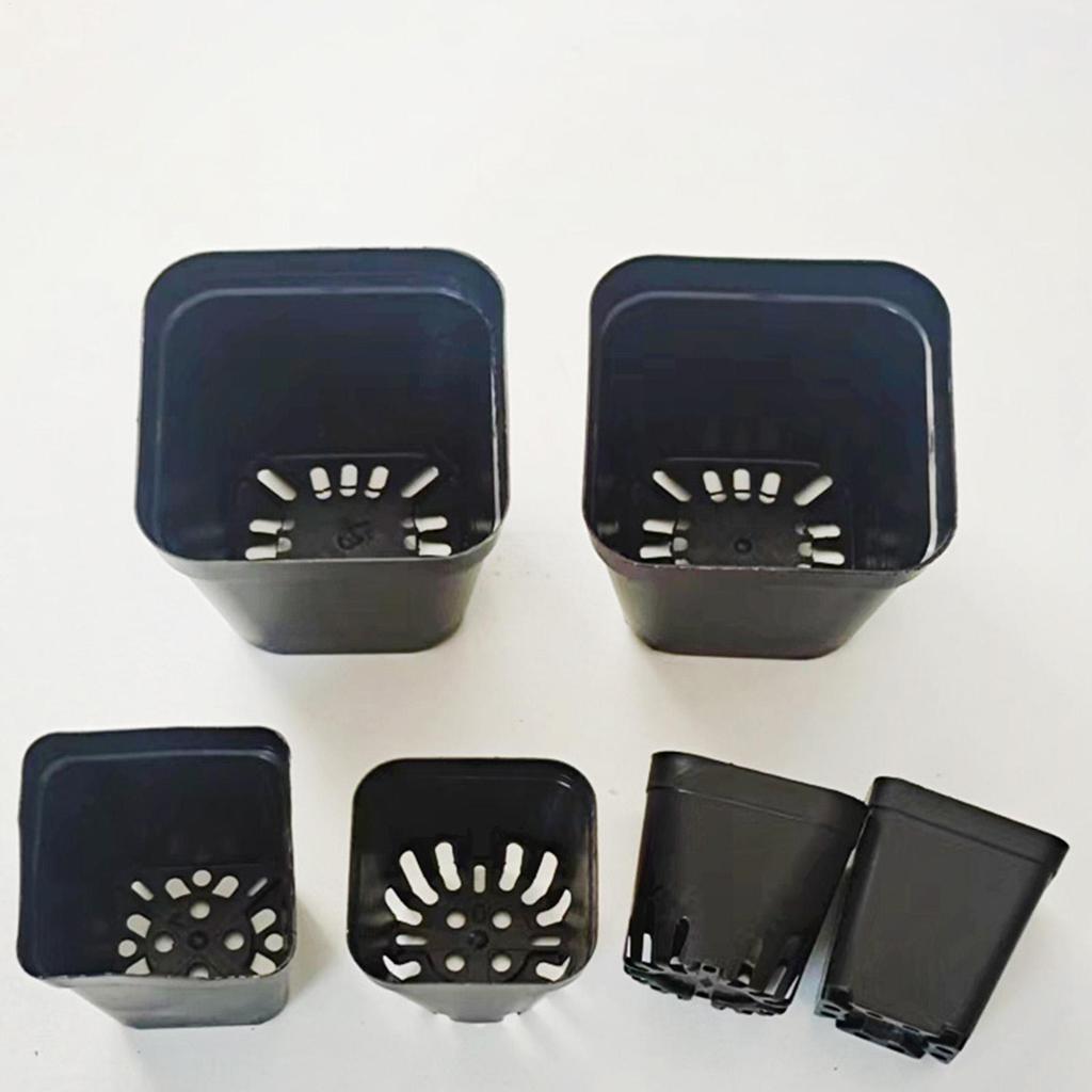 50pc Reusable Seedling Pots Gardening Square Plant Pots Nursery Pots with Drainage Holes Nursery Pot For Plants Vegetables