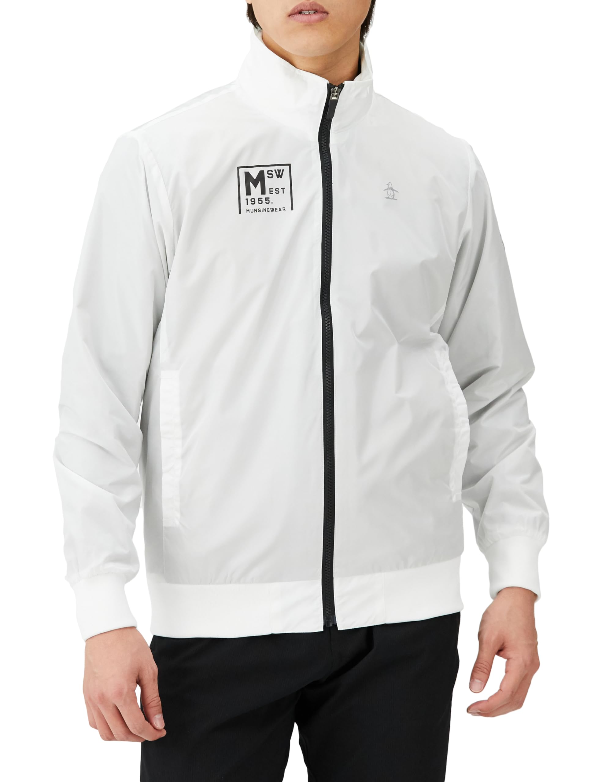 

Full Zip Blouson 3way Thermal Storage Heat Navi Fleece Vest Golf MGMWJK08W WH00 LL [Munsingwear] Men s (White)