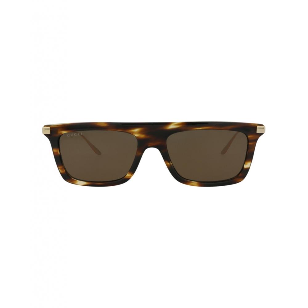

Gucci Square Frame Recycled Acetate Sunglasses Havana Gold Brown One Size