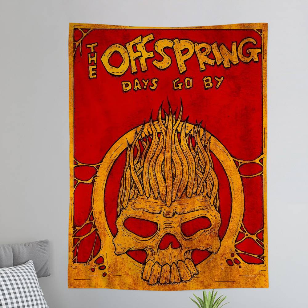 Pop Punk Band TThe OoffspringS Anime Tapestry Hanging Tarot Hippie Wall Rugs Dorm Home Decor