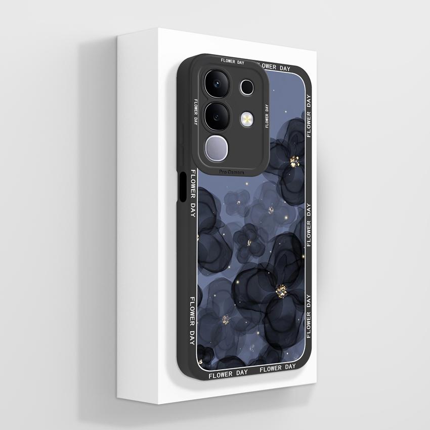 For Vivo T4x T2x T1x V27 V23 Pro V21 V21E V23 V23E V25 V25E V27E Y19E IQOO Z10X Phone Cover Cute Avocado Pattern Liquid Silicone Shell For Vivo Casing