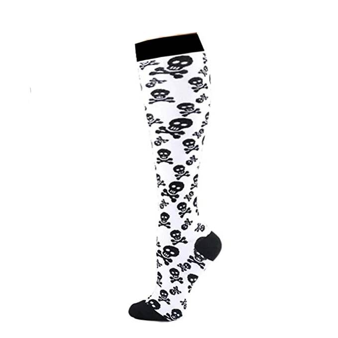 Compression Stockings Men Women Running Stripes Dots Love Claws Stars Sport Flight Nylon Varicose Veins Knee Long Socks