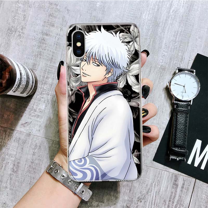 Gintama Funny Japan Anime Phone Case For iPhone 11 12 13 14 Pro XS XR X Max 7 8 6 6S Plus Mini + 5 SE Pattern Customized Coque